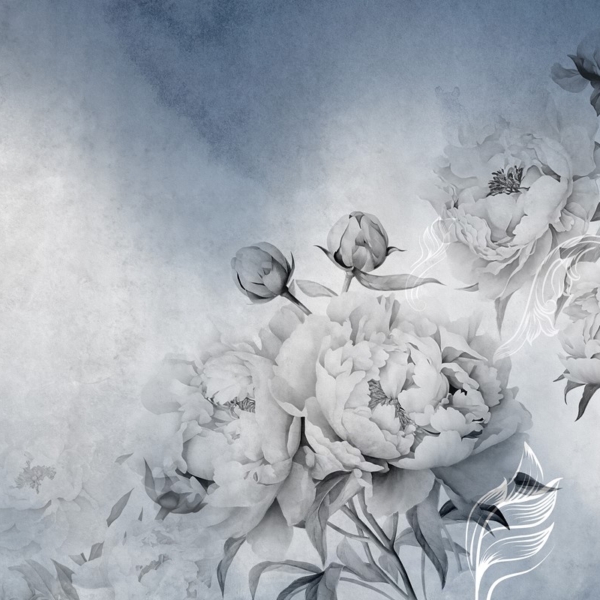 Fotobehang Romantische pioenroos