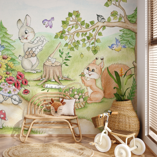 Fotobehang Gelukkig Bos