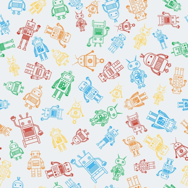 Fotobehang Kleurenbots