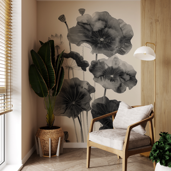 Fotobehang Boeket donkere bloemen