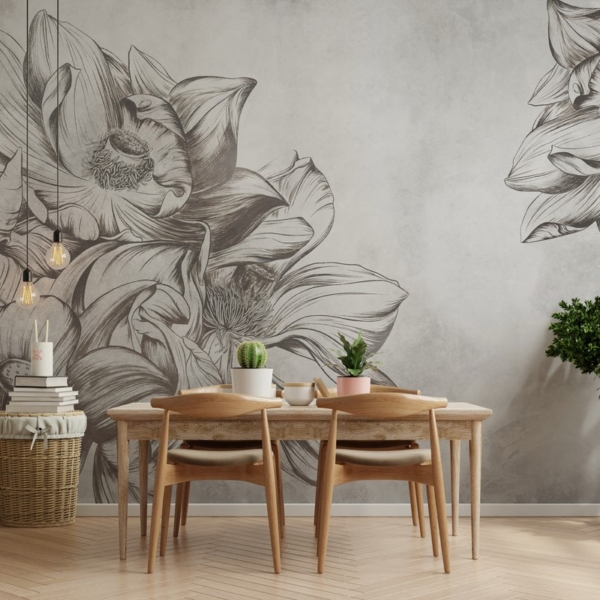 Fotobehang Geschetste bloem