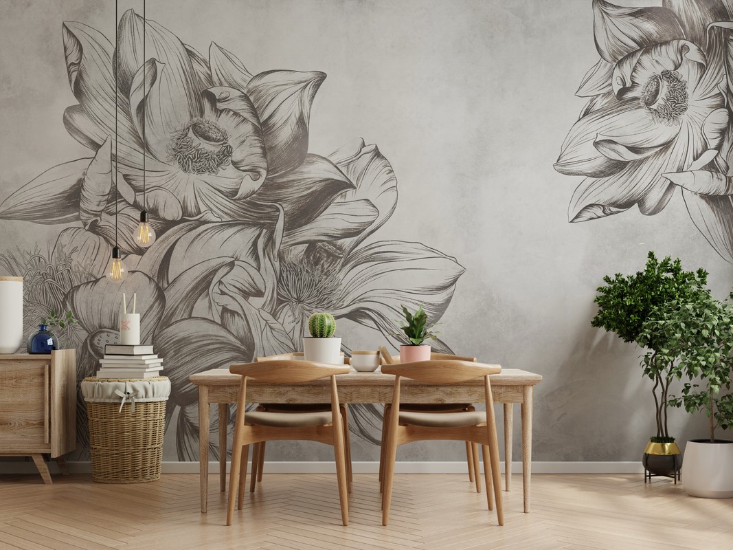 Fotobehang Geschetste bloem