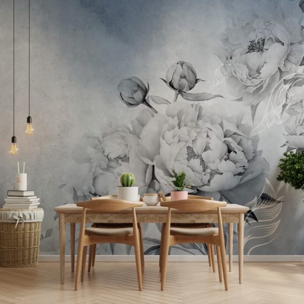 Fotobehang Pioenroos in bloei