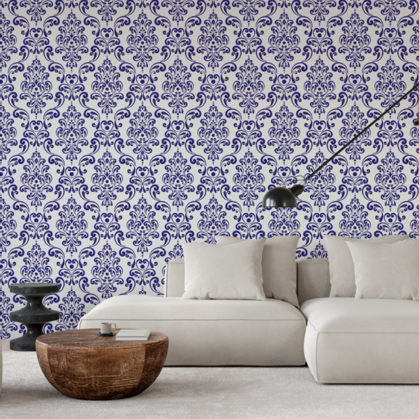 Fotobehang Barokblauw