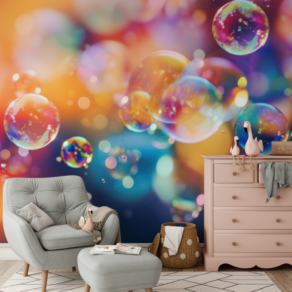 Fotobehang Kleurrijke bubbels