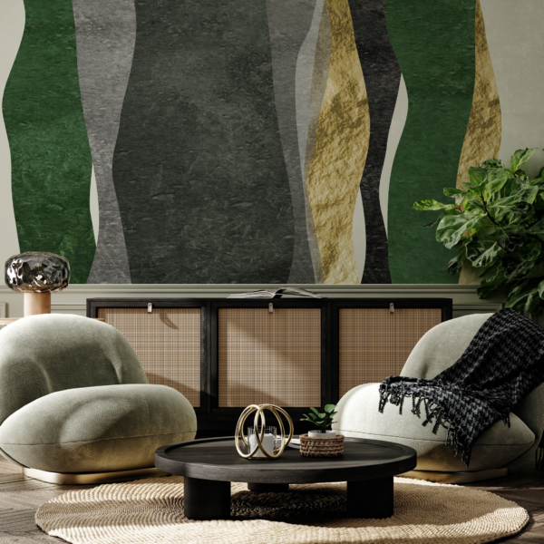 Fotobehang Groen Modern