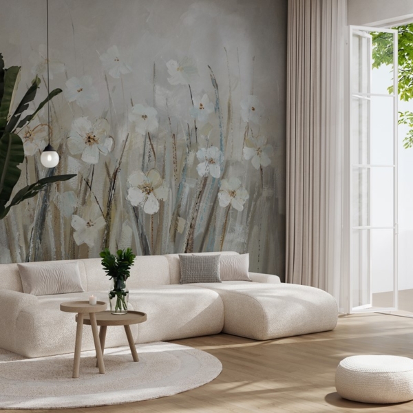 Fotobehang Witte Tuin