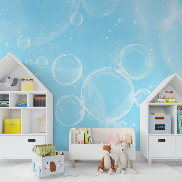 Fotobehang Blauwe bubbeldroom
