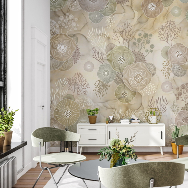 Fotobehang Botanische ornamenten