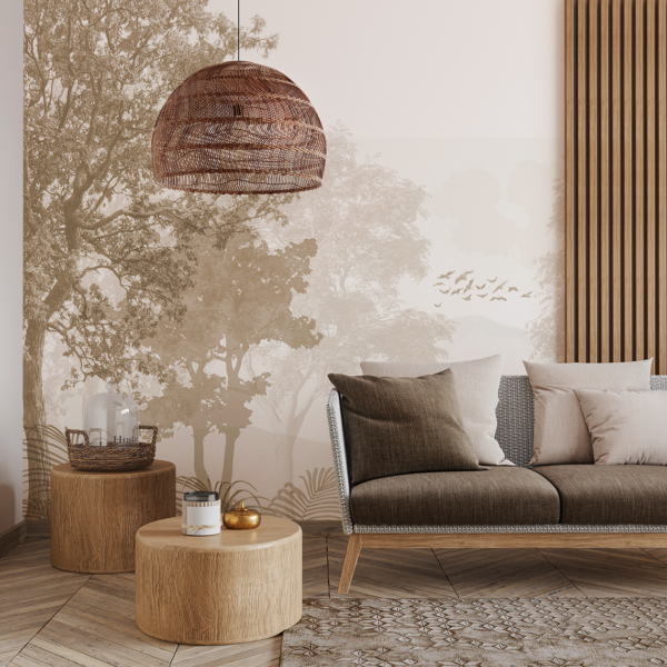 Fotobehang Beige Grove