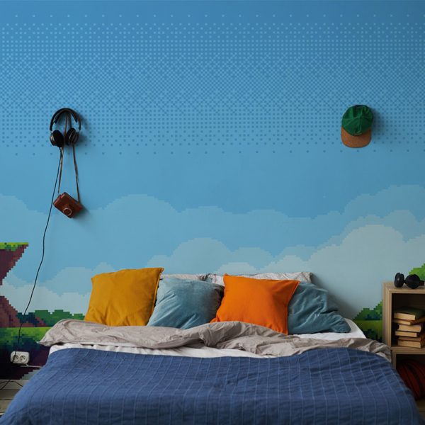 Fotobehang Pixel Cloud Platforms