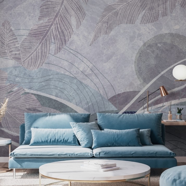 Fotobehang Geometrische lichtheid van veren