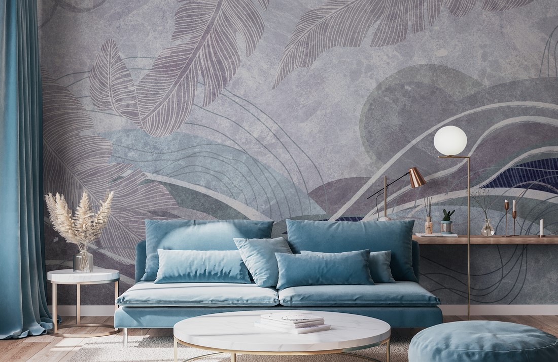 Fotobehang Geometrische lichtheid van veren