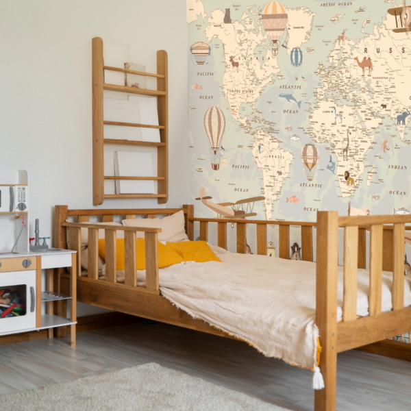 Fotobehang Wereldkaart met huurkazernes