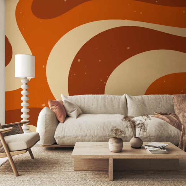 Fotobehang Oranje Pop Art