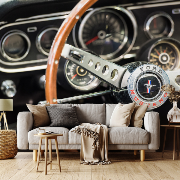 Fotobehang Mustang Retro Auto
