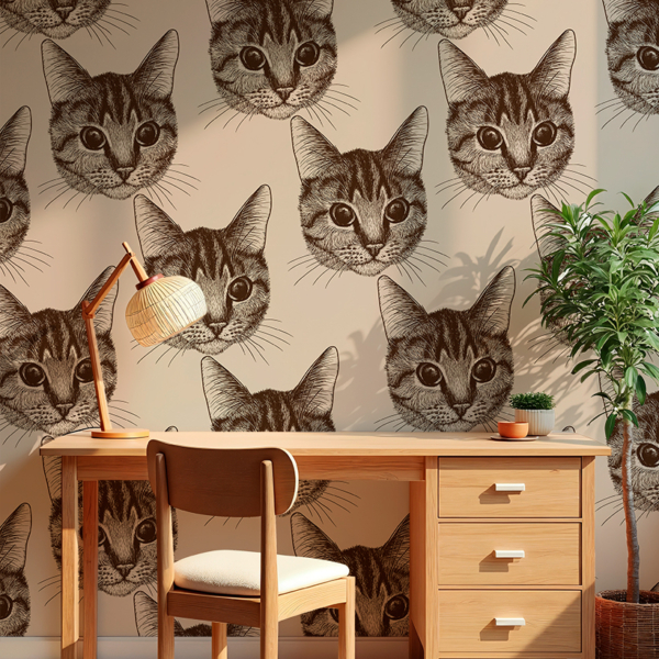 Fotobehang Kattenportretten
