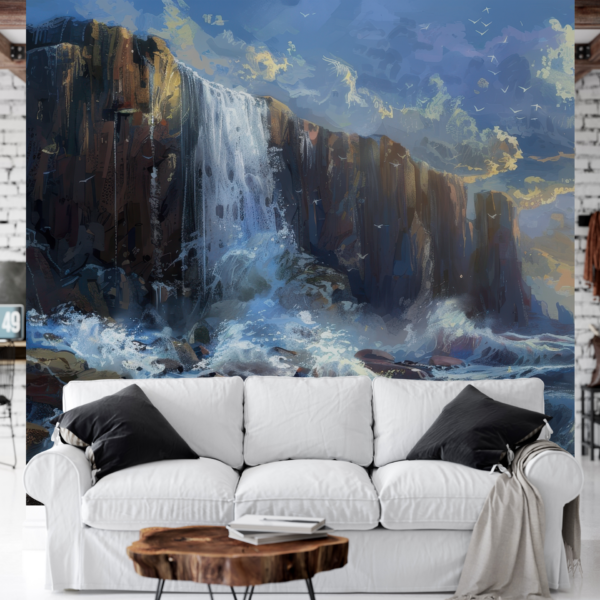 Fotobehang Blauwe watervallen