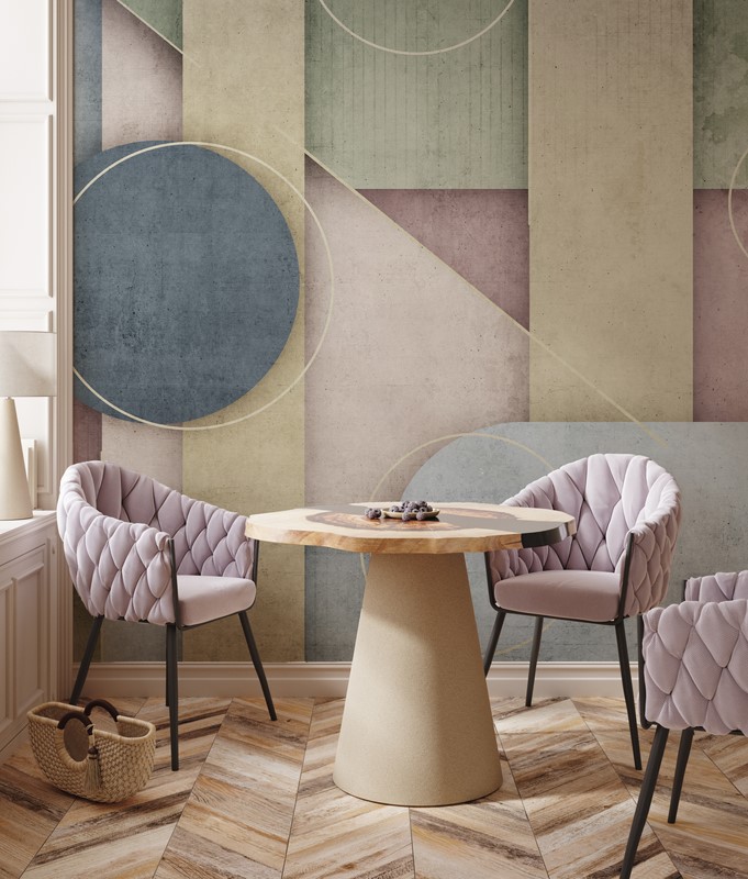 Fotobehang Kleurrijke geometrie