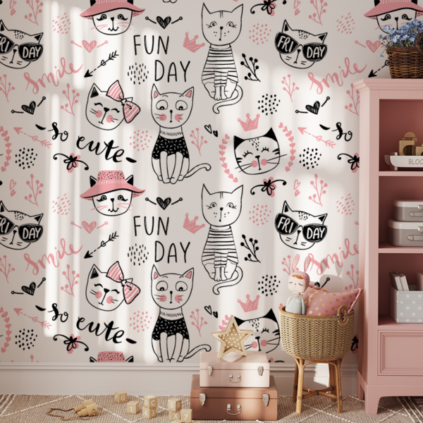 Fotobehang Blije kittens