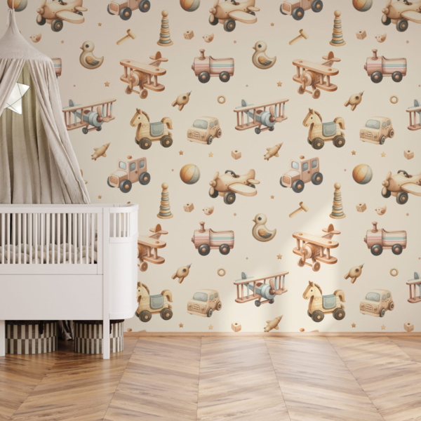 Fotobehang De retrowereld van kinderspeelgoed