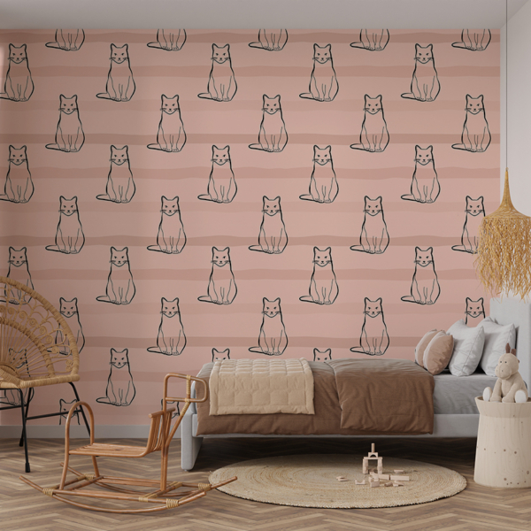 Fotobehang Pastelkleurige kittens
