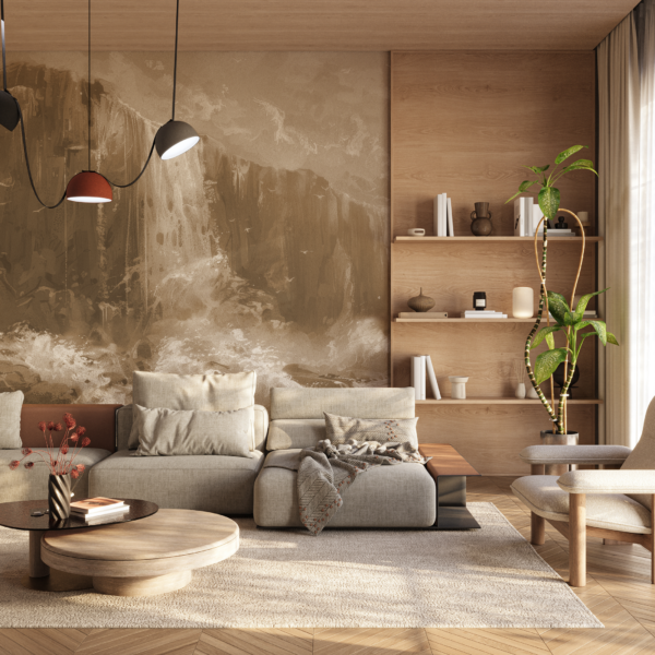 Fotobehang Beige Cascades