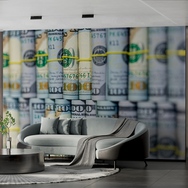 Fotobehang Rollen dollars