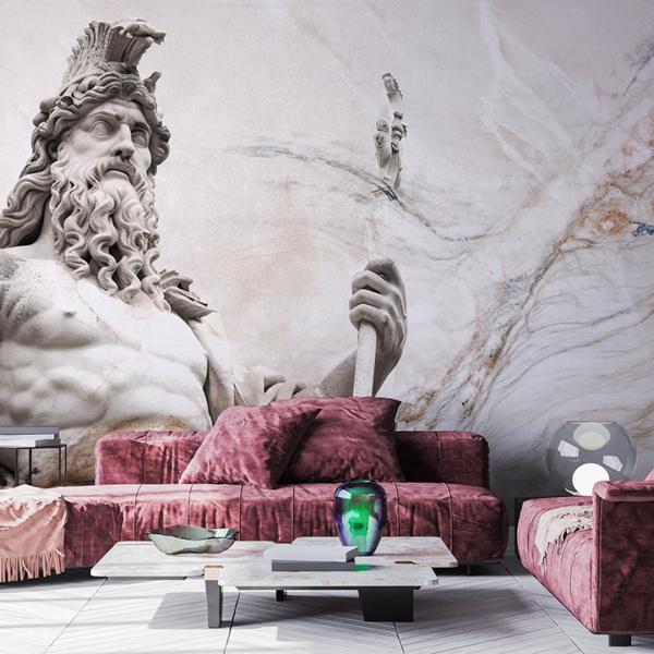 Fotobehang Poseidon in marmer