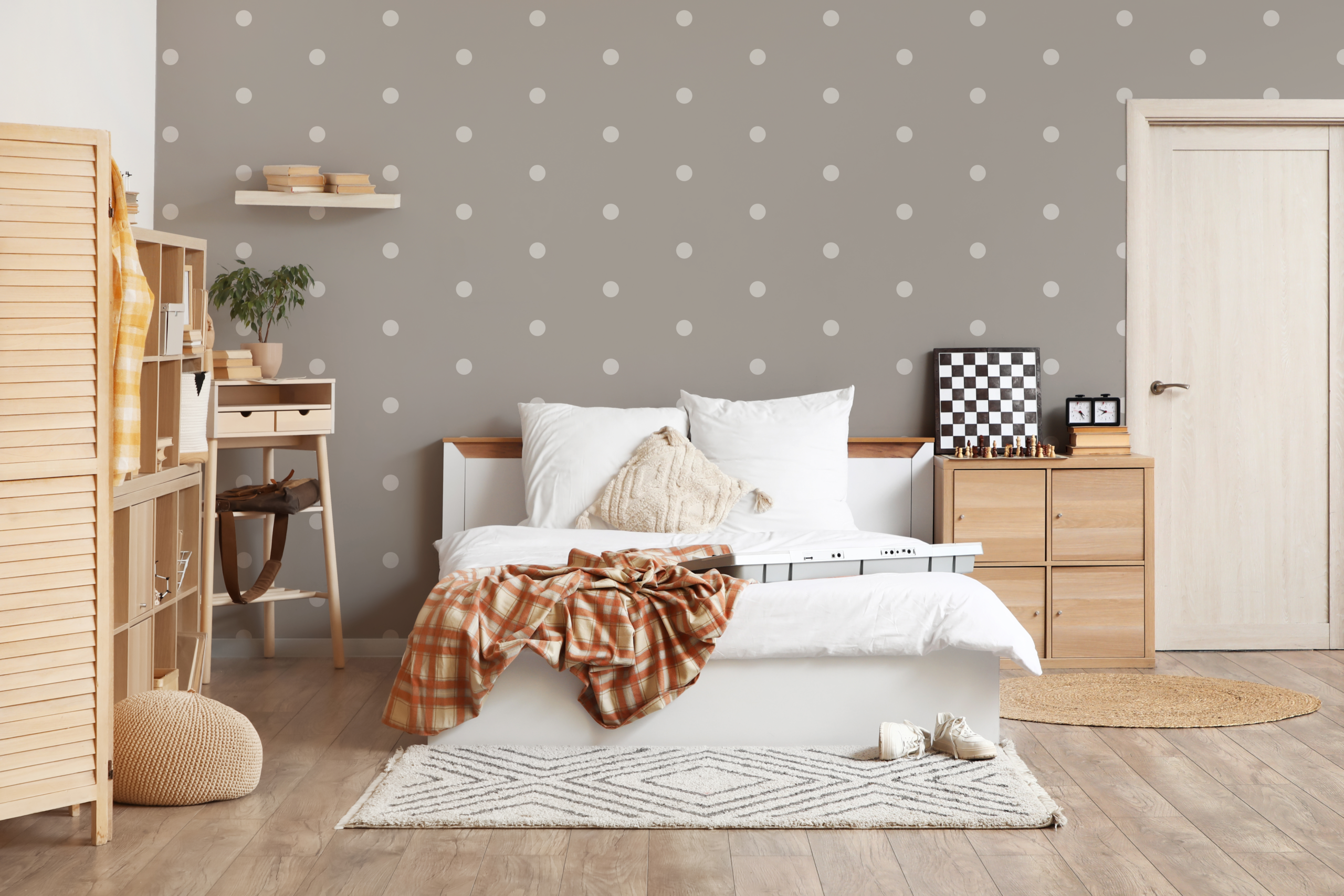 Fotobehang Boho-stijl stippen