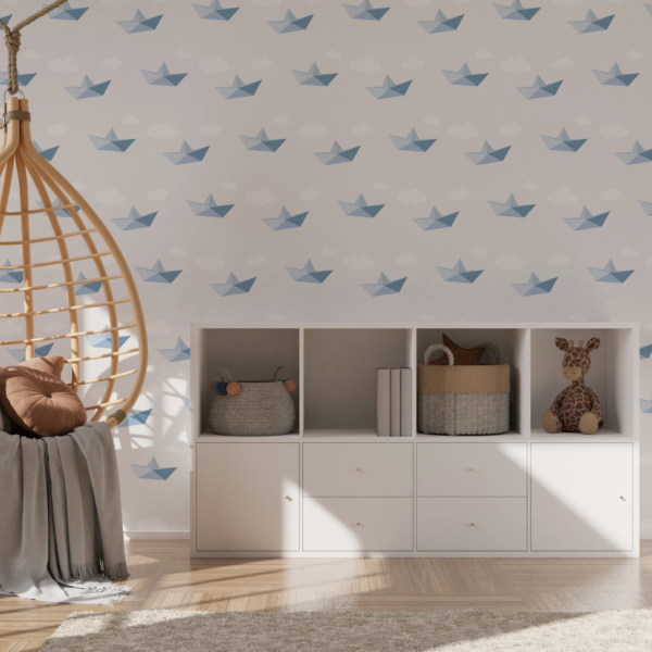 Fotobehang Papieren bootjes