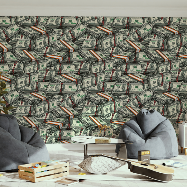 Fotobehang Pakketten Amerikaanse dollars