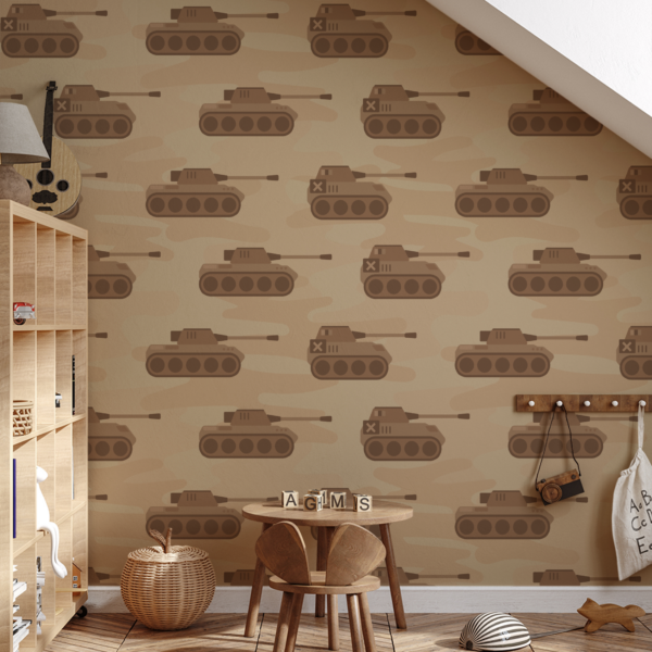 Fotobehang Beige camouflagetanks