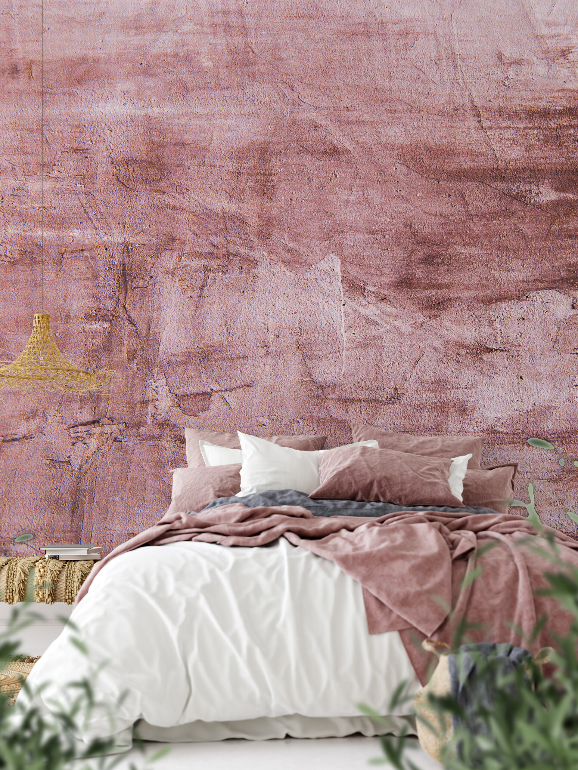 Fotobehang Roze beton