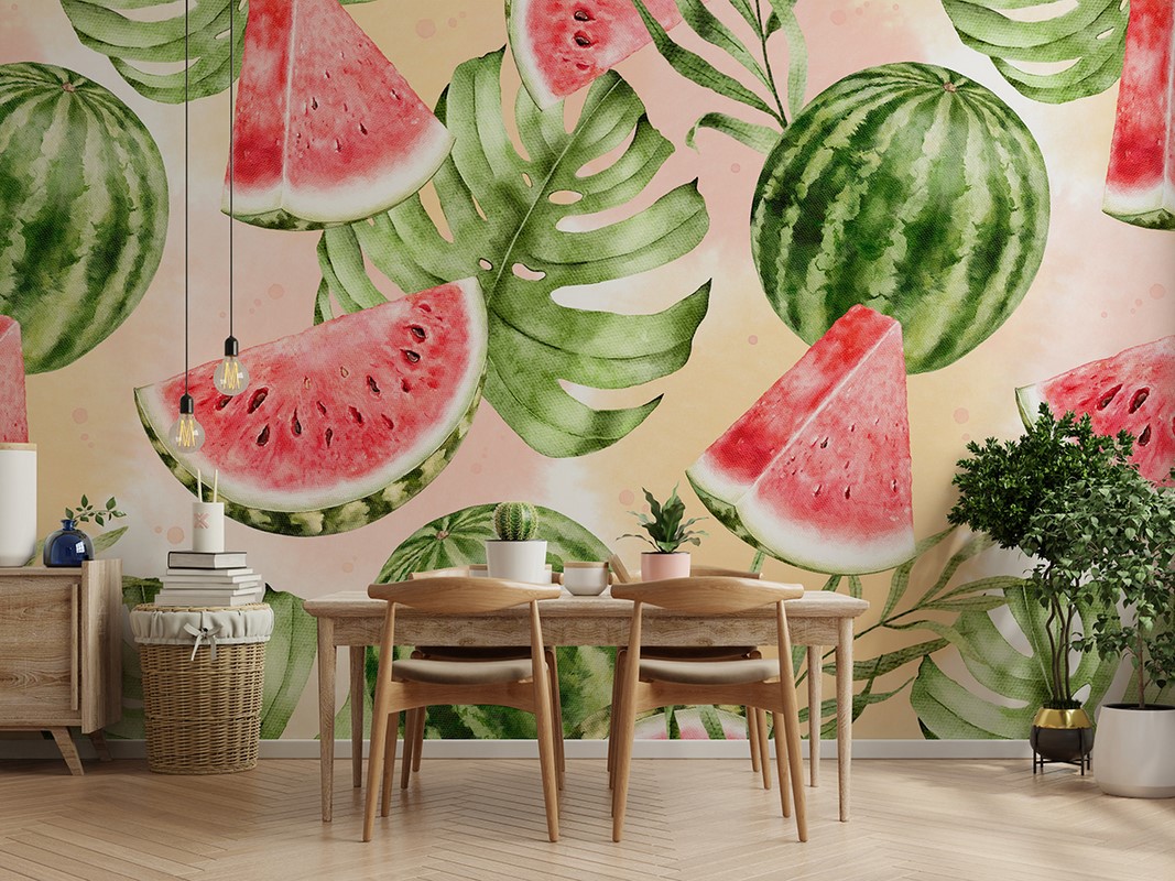 Fotobehang Watermeloenpatroon