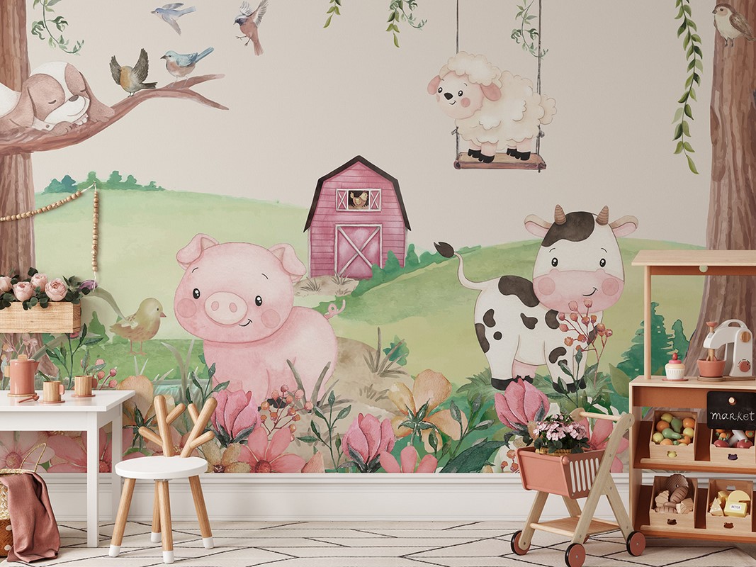 Fotobehang Boerderijavontuur