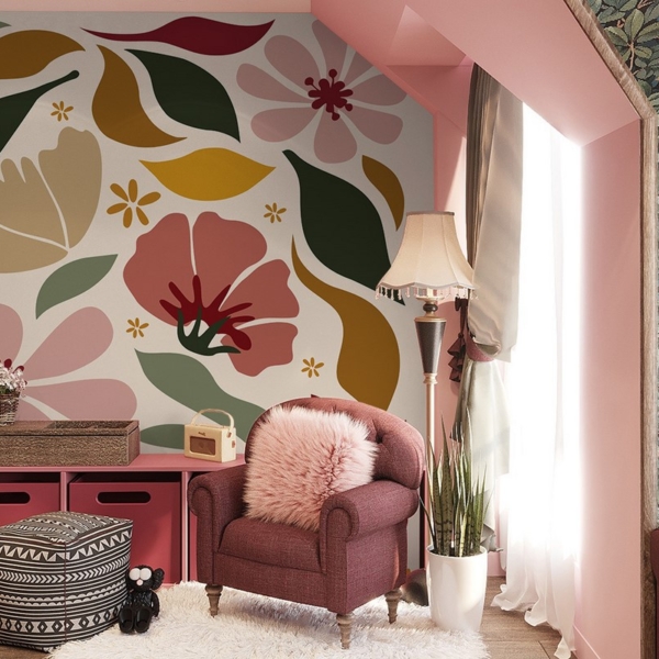 Fotobehang Boho bloemen