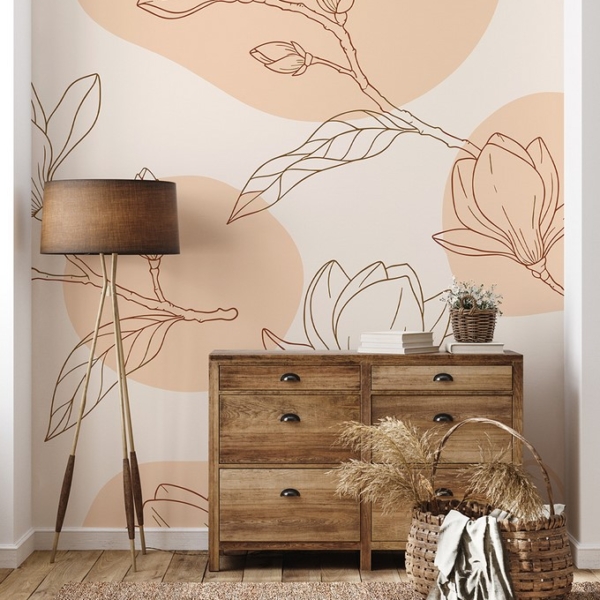 Fotobehang Perzikmagnelia’s