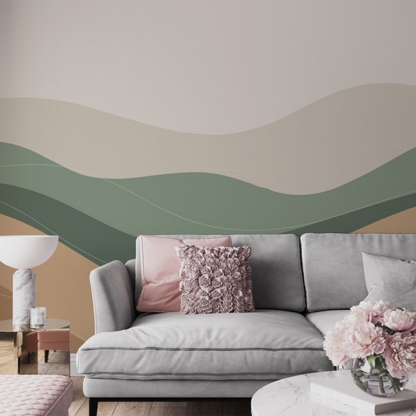 Fotobehang Golvend landschap