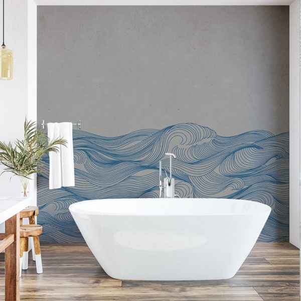 Fotobehang Grafische golven
