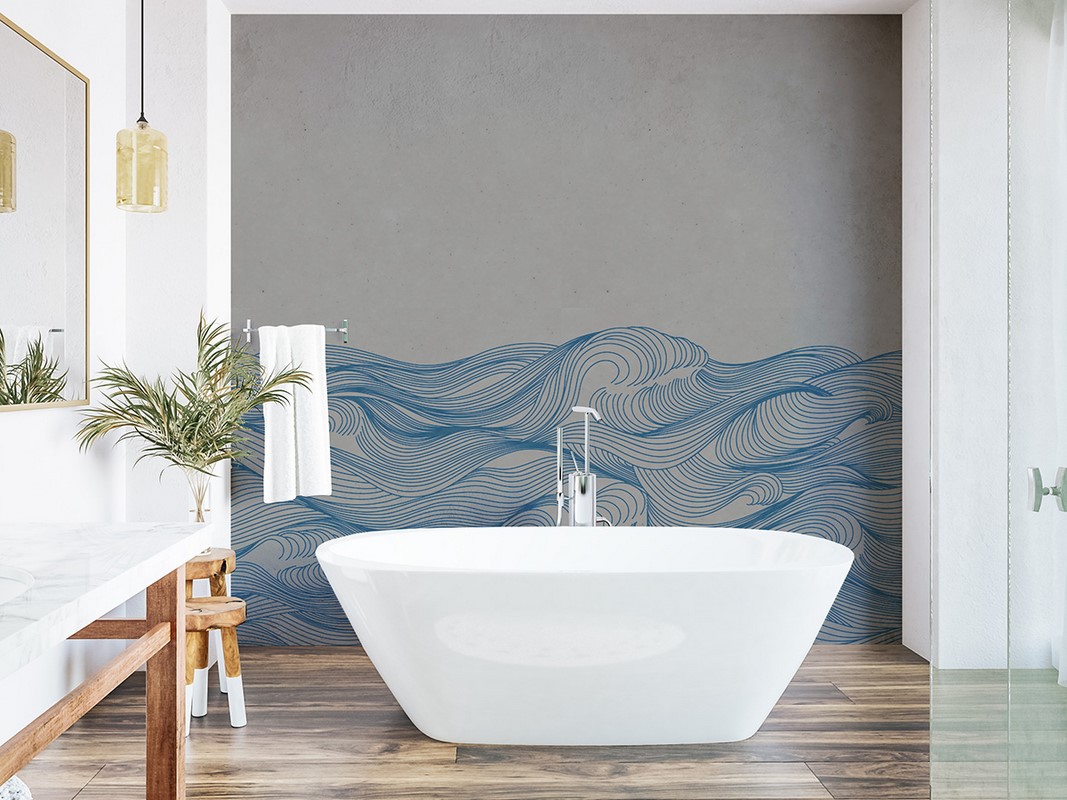 Fotobehang Grafische golven