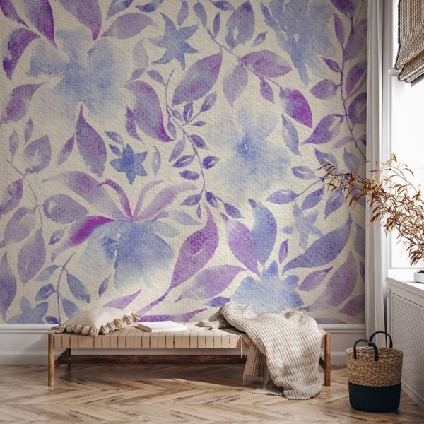 Fotobehang Bloemen in paars