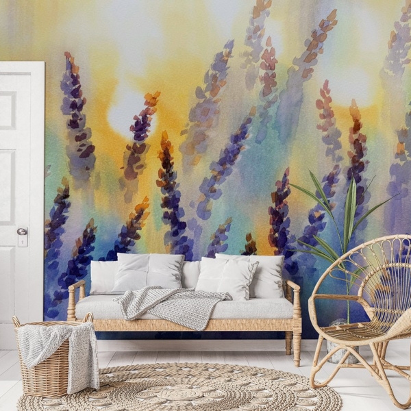 Fotobehang Lavendel in de zon