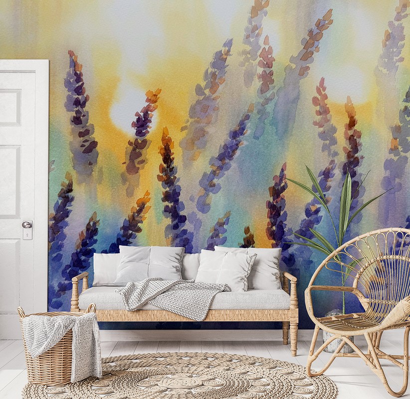 Fotobehang Lavendel in de zon