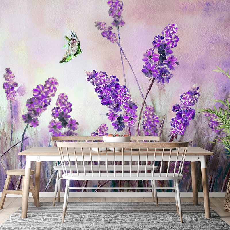 Fotobehang Lavendelbloemen