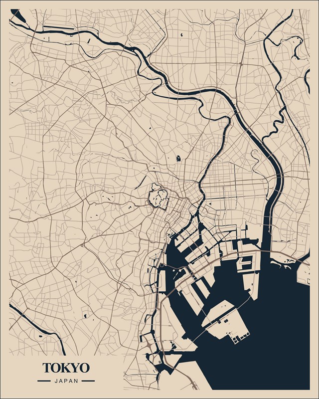 Fototapeta-Mapa-Tokio-2433776949