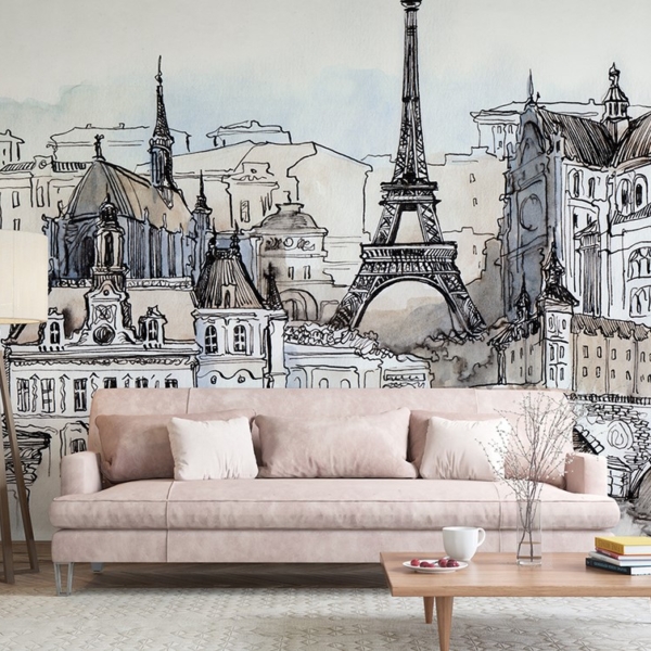 Fotobehang Parijs Panorama