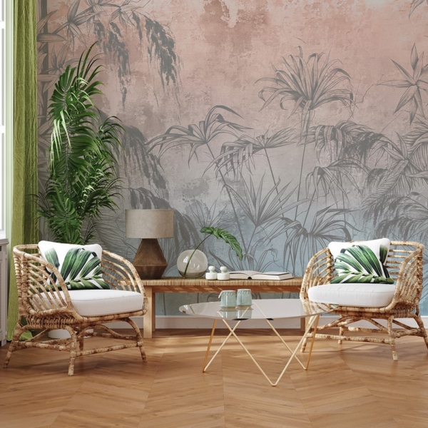 Fotobehang Pastel Jungle