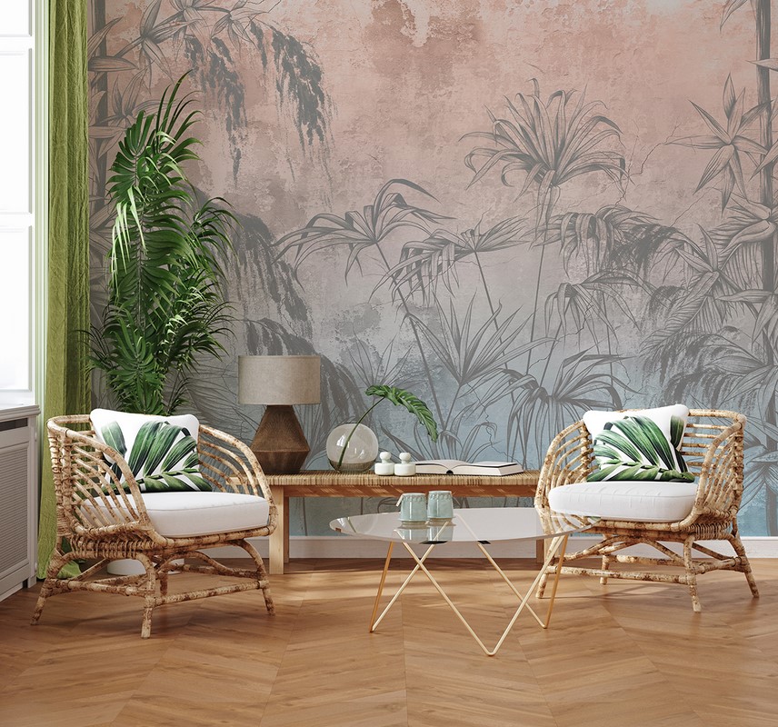 Fotobehang Pastel Jungle
