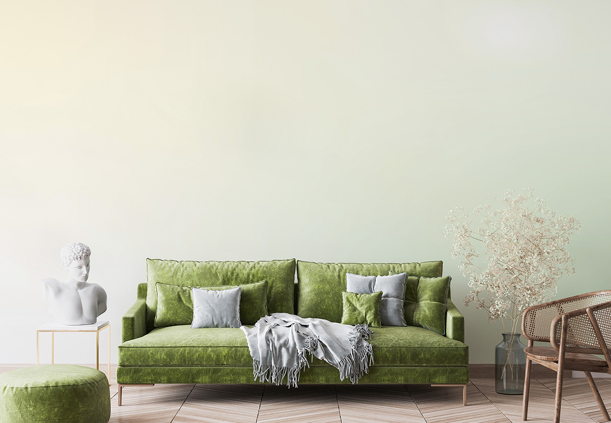 Fotobehang Pastelgroene ombre